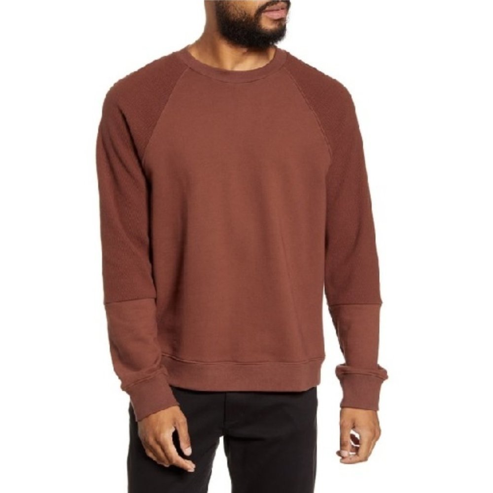 🎁 BLDWN Texture Block Crewneck Sweatshirt